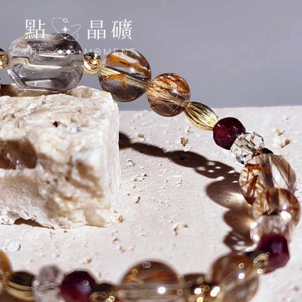 瑪麗娜的午茶時光｜黑銀鈦、鎂鐵石榴、黑金超七、白水晶 