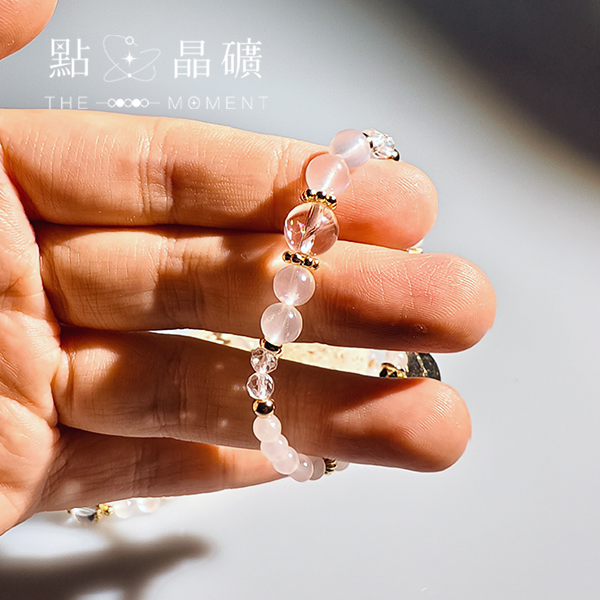 怦然心動的魔法｜粉晶、月光石、阿賽特萊白水晶 