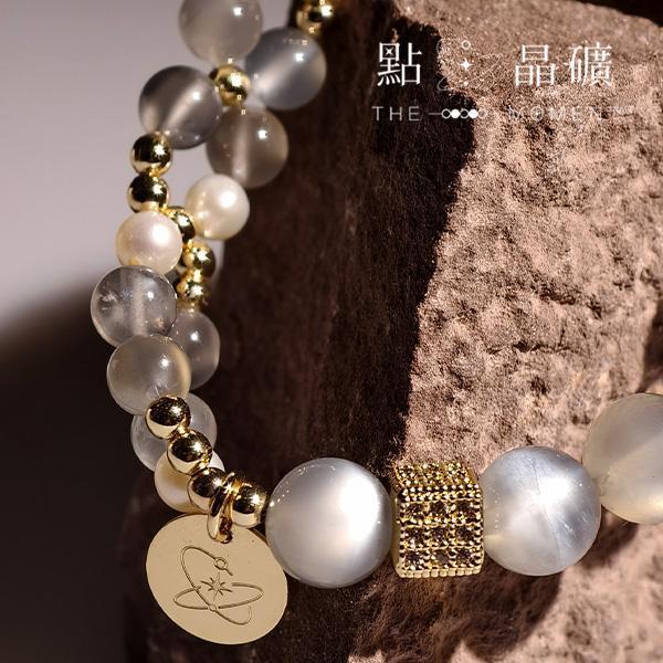 織夢｜銀月光、白水晶、淡水珍珠 