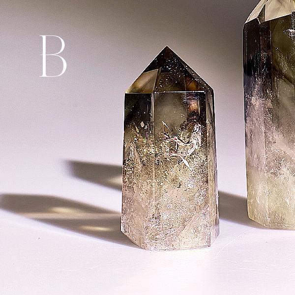 隱山無燒茶黃水晶｜晶柱 