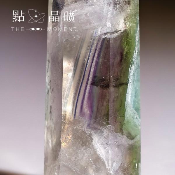 雙色螢石｜晶柱 