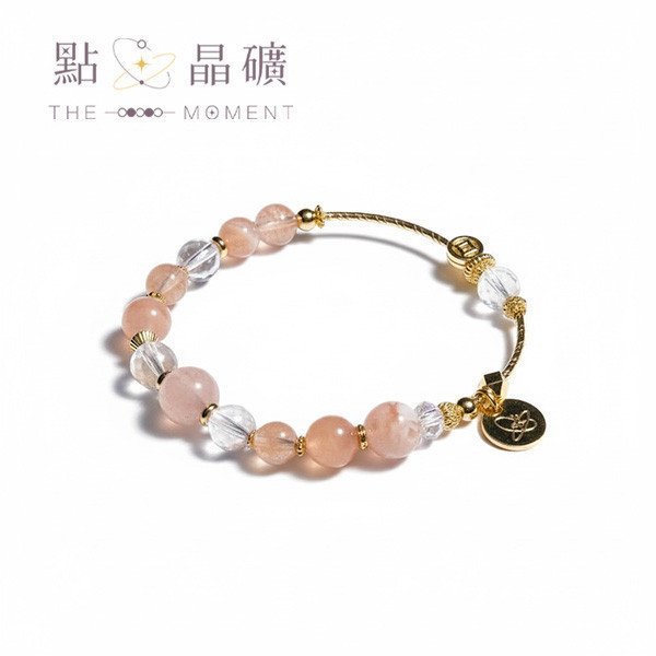 耀光金刻｜橙月光石、櫻花瑪瑙、雪花幽靈、彩髮晶 