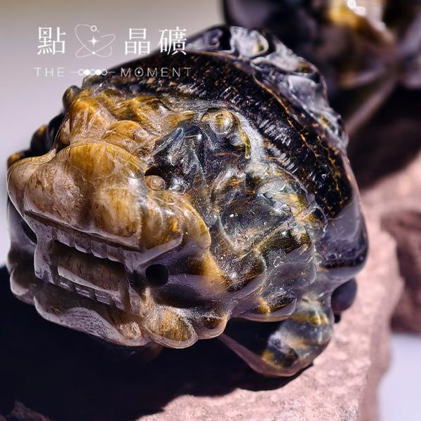 藍虎眼石｜藍帶絲光｜龍龜 