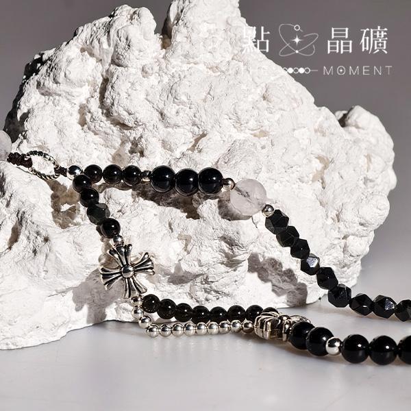 闇夜守護｜黑曜石手機鍊 