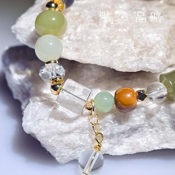 青竹玉露｜和田玉、白水晶、庫克 