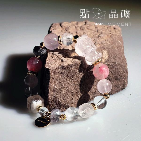 媽祖系列：粉緣｜粉晶、櫻花雨、紫水晶、白幽靈 