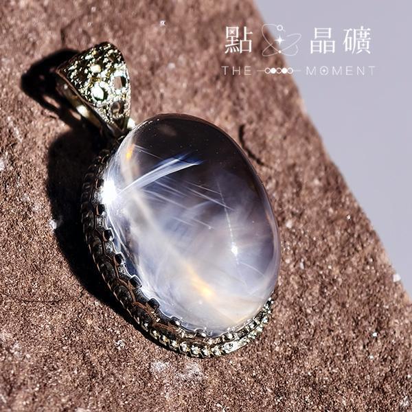 藍針水晶｜天使之羽｜ S925 純銀墜 