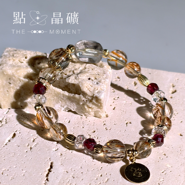 瑪麗娜的午茶時光｜黑銀鈦、鎂鐵石榴、黑金超七、白水晶 