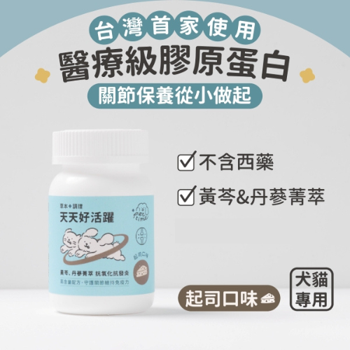 天天好活躍 寵物關節綜合維他命 起司口味  (65g) 寵物關節保健品
狗狗關節保養
關節軟骨補充
關節保健粉
關節疼痛舒緩
犬用保健食品
葡萄糖胺寵物
狗狗關節退化
毛孩行動力
關節保健推薦