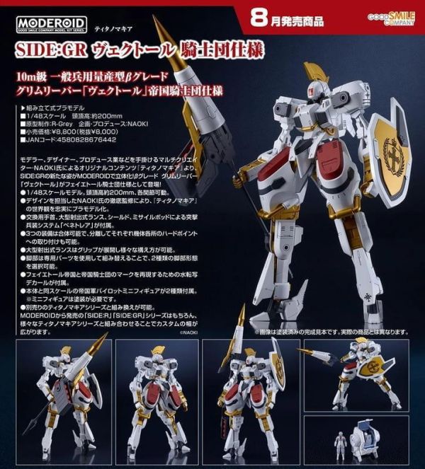 【2026/08月預購】1/48 MODEROID SIDE:GR Vector 騎士團規格 1/48 MODEROID SIDE:GR Vector 騎士團規格
