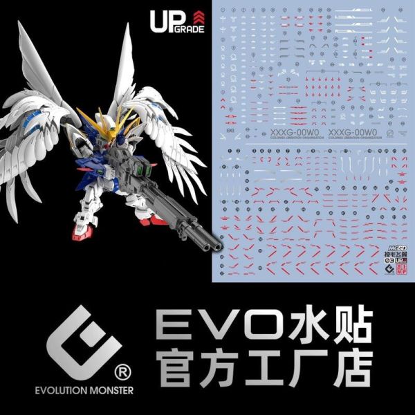 【現貨】 EVO MGSD 專用水貼 鋼彈W 飛翼鋼彈 零式 EW 螢光水貼 EVO MGSD 專用水貼 鋼彈W 飛翼鋼彈 零式 EW 螢光水貼