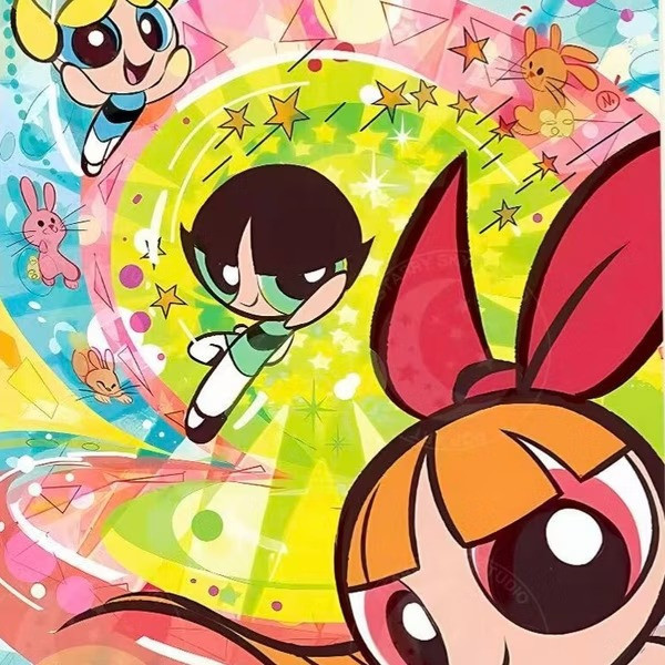 【預購】星空《彩虹小女警》裝飾畫 飛天小女警 星空《彩虹小女警》裝飾畫 飛天小女警