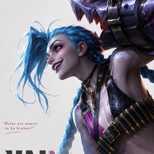 【預購】H2《暴走蘿莉》JINX裝飾畫 LOL英雄聯盟 H2《暴走蘿莉》JINX裝飾畫 LOL英雄聯盟