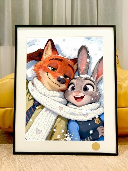 【預購】星空《冬日動物城》裝飾畫 動物方城市 星空《冬日動物城》裝飾畫 動物方城市