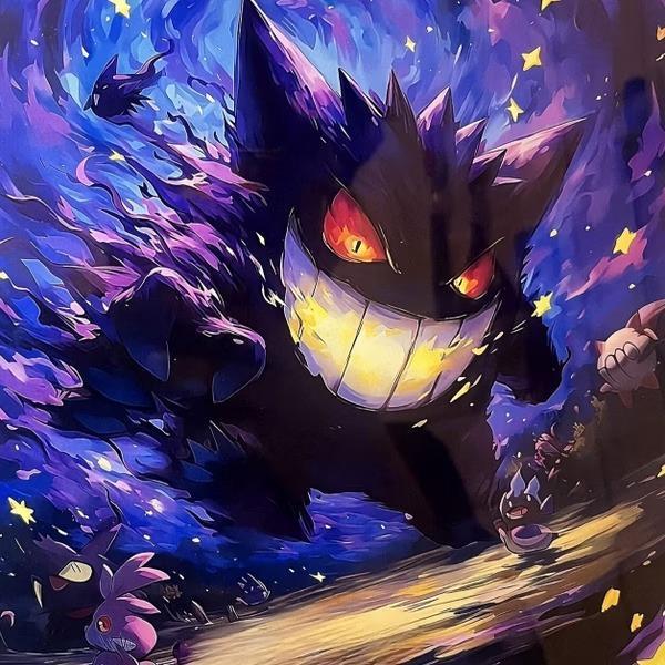 【預購】阿喵畫社《幽夜耿鬼》裝飾畫 寶可夢神奇寶貝 阿喵畫社《幽夜耿鬼》裝飾畫 寶可夢神奇寶貝