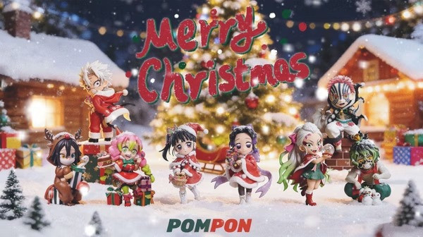 【預購】PomPon Q版 墮姬＆妓夫太郎上弦六聖誕組 鬼滅之刃 PomPon Q版 墮姬＆妓夫太郎上弦六聖誕組 鬼滅之刃