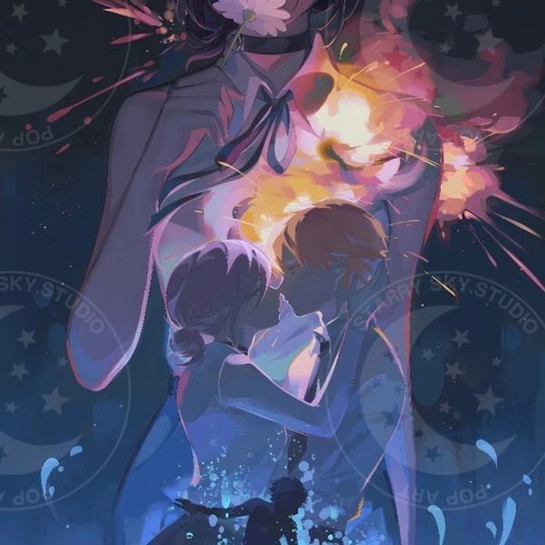 【預購】星空《電次與蕾潔》裝飾畫 鏈鋸人 星空《電次與蕾潔》裝飾畫 鏈鋸人