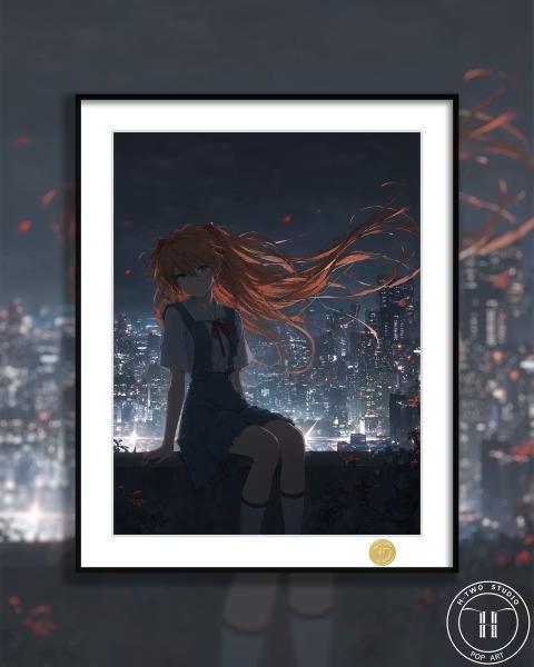 【預購】H2《夜景明日香》裝飾畫 EVA新世紀福音戰士 H2《夜景明日香》裝飾畫 EVA新世紀福音戰士