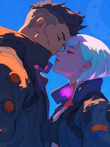 【預購】星空《露西&大衛》裝飾畫 電馭叛客：邊緣行者 星空《露西&大衛》裝飾畫 電馭叛客：邊緣行者