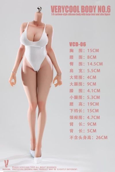 【2026/04月預購】 1/6  VCD-06 6號素體 豐滿窄肩蜂腰連腳體型 三色 1/6  VCD-06 6號素體 豐滿窄肩蜂腰連腳體型 三色