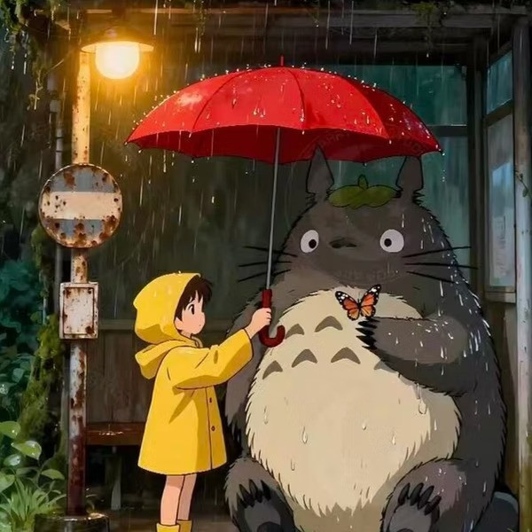 【預購】星空《雨夜龍貓》裝飾畫 宮崎駿吉卜力龍貓 星空《雨夜龍貓》裝飾畫 宮崎駿吉卜力龍貓