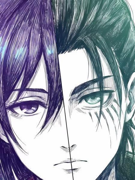 【預購】星空《三笠艾倫》裝飾畫 進擊的巨人 星空《三笠艾倫》裝飾畫 進擊的巨人