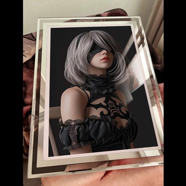 【預購】阿喵畫社《2B》尼爾：機械紀元 玻璃擺臺 阿喵畫社《2B》尼爾：機械紀元 玻璃擺臺