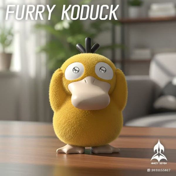 【預購】NINETY SEVEN玖柒 鉑金矽膠植絨可達鴨 KODUCK NINETY SEVEN玖柒 鉑金矽膠植絨可達鴨 KODUCK