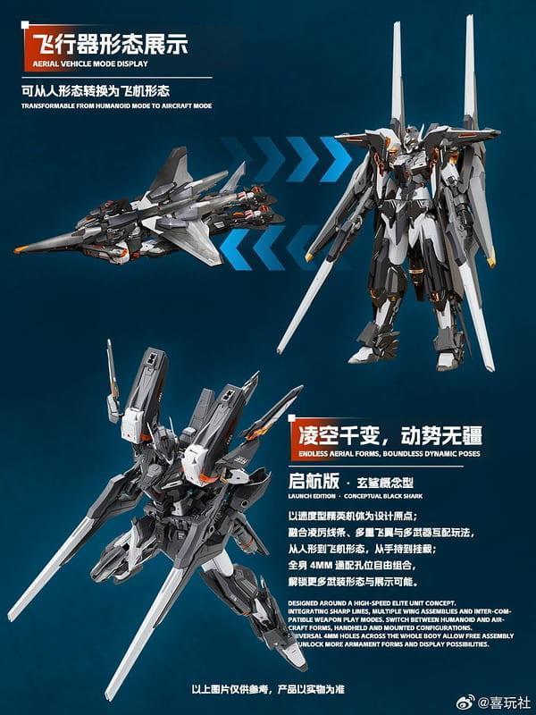 【2026/11月預購】喜玩社 玄鯊概念型 合金骨架 機甲組裝模型 喜玩社 玄鯊概念型 合金骨架 機甲組裝模型