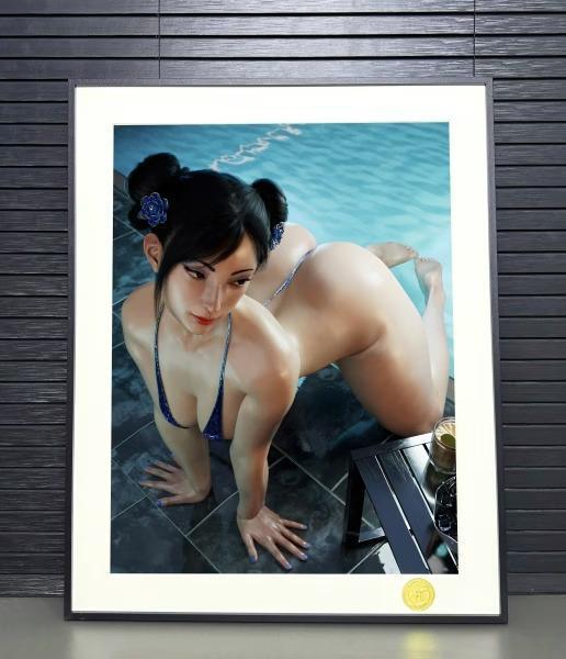 【預購】H2《泳池春麗》裝飾畫 快打旋風 H2《泳池春麗》裝飾畫 快打旋風