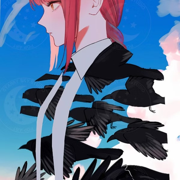 【預購】星空《烏鴉瑪奇瑪》裝飾畫 鏈鋸人 星空《烏鴉瑪奇瑪》裝飾畫 鏈鋸人