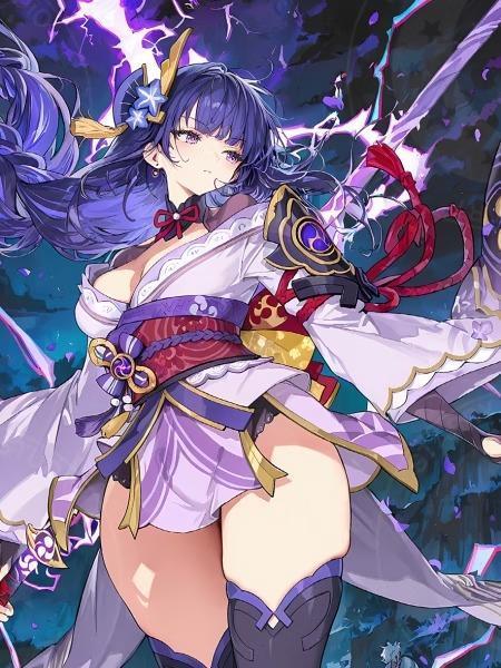 【預購】星空《紫色雷電》裝飾畫 原神 星空《紫色雷電》裝飾畫 原神