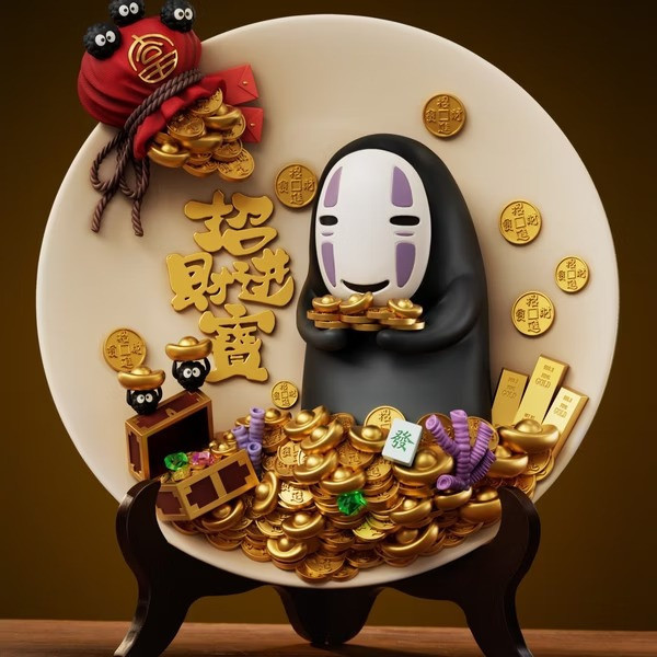 【預購】發工作室 招財無臉男擺件 宮崎駿吉卜力神隱少女千與千尋 發工作室 招財無臉男擺件 宮崎駿吉卜力神隱少女千與千尋