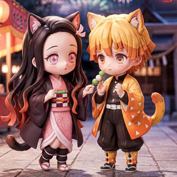 【預購】OLGG Q版貓咪造型 禰豆子＆善逸 鬼滅之刃 OLGG Q版貓咪造型 禰豆子＆善逸 鬼滅之刃