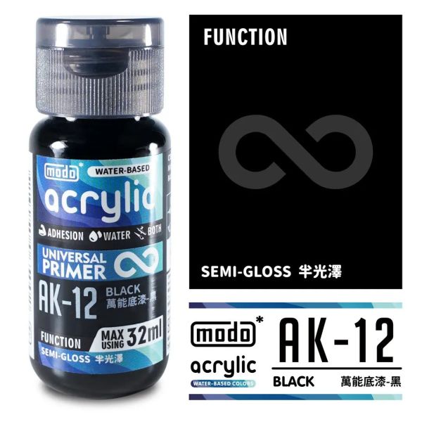 【2025/06預購】NEO水漆 AK12-萬用底漆-黑 (半光澤) NEO水漆 AK12-萬用底漆-黑(半光澤)
