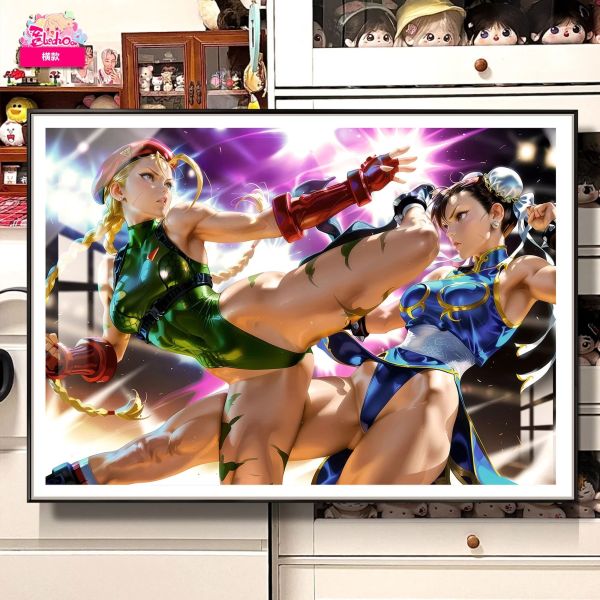 【預購】阿喵畫社《嘉米 VS 春麗》快打旋風 裝飾畫 阿喵畫社《嘉米 VS 春麗》快打旋風 裝飾畫