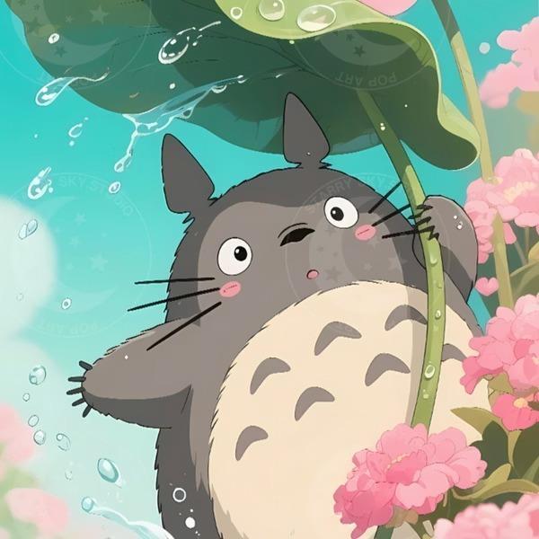 【預購】星空《荷葉龍貓》裝飾畫 宮崎駿 星空《荷葉龍貓》裝飾畫 宮崎駿