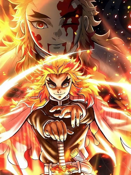 【預購】星空《火之炎柱》鬼滅之刃裝飾畫 星空《火之炎柱》鬼滅之刃裝飾畫