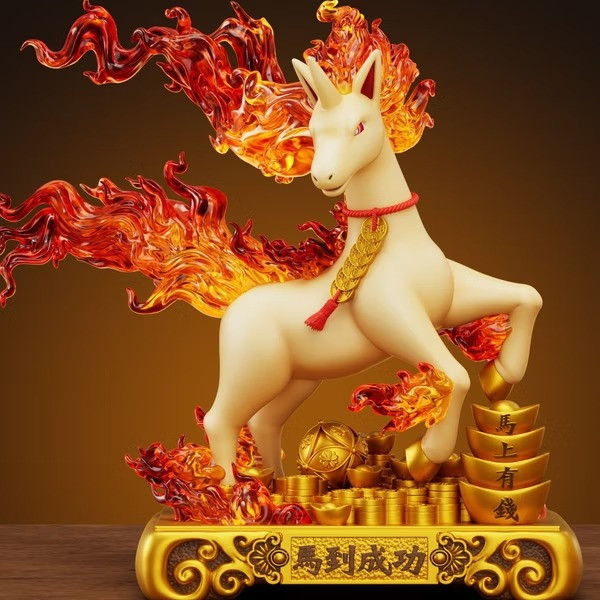 【預購】玩貝 烈焰馬招財擺件 寶可夢神奇寶貝 玩貝 烈焰馬招財擺件 寶可夢神奇寶貝