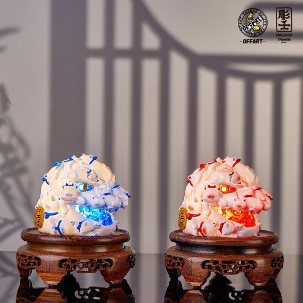 【現貨】12cm OFFART X 阿壬 百貓紅蓮 迷你招財頭雕 青花瓷 12cm OFFART X 阿壬 百貓紅蓮 迷你招財頭雕 青花瓷