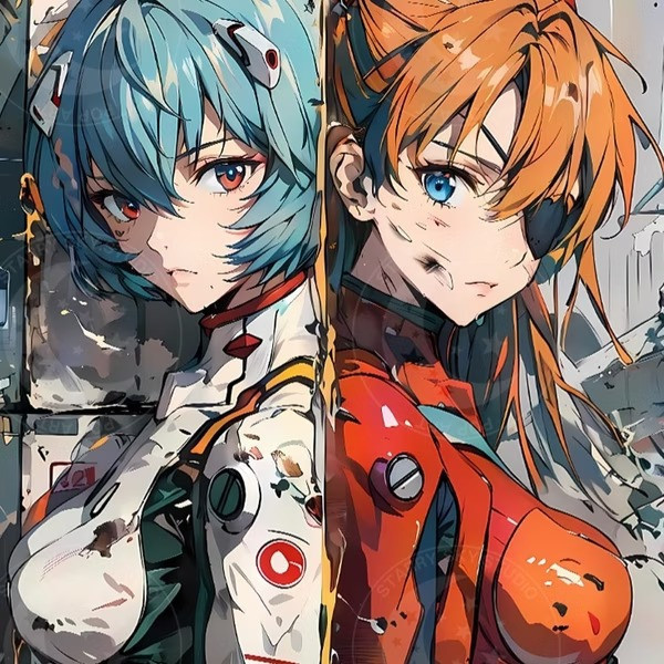 【預購】星空《戰損香麗》明日香&綾波零裝飾畫 新世紀福音戰士 星空《戰損香麗》明日香&綾波零裝飾畫 新世紀福音戰士