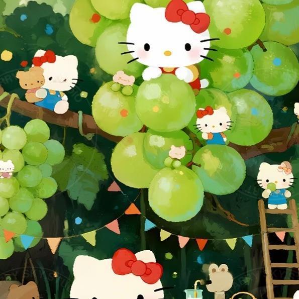 【預購】星空《青提 kitty》裝飾畫 Hello Kitty 星空《青提 kitty》裝飾畫 Hello Kitty