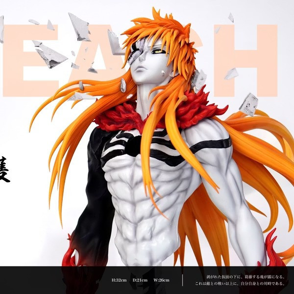 【預購】漂白Piaobai 1/4 黑琪一護半胸像 橙髮男牛頭虛化 Bleach死神 嘰咕代打掉線 漂白Piaobai 1/4 黑琪一護半胸像 橙髮男牛頭虛化 Bleach死神 嘰咕代打掉線