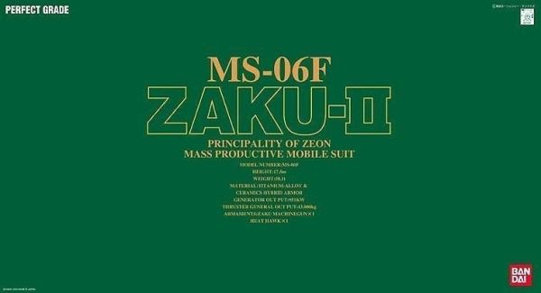 【現貨】BANDAI 萬代 PG 1/60 Zaku II 薩克 量產型 MS-06F BANDAI 萬代 PG 1/60 Zaku II 薩克 量產型 MS-06F