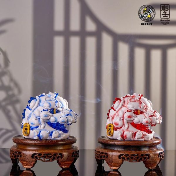 【現貨】12cm OFFART X 阿壬 百貓紅蓮 迷你招財頭雕 青花瓷 12cm OFFART X 阿壬 百貓紅蓮 迷你招財頭雕 青花瓷