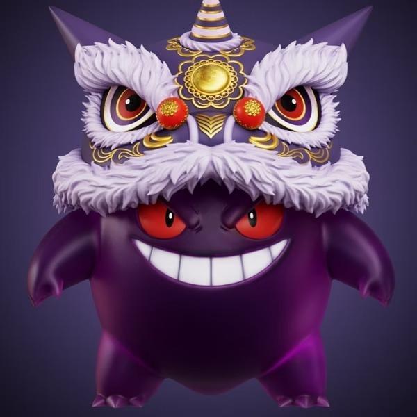 【預購】WAWA 舞獅耿鬼 寶可夢招財系列 WAWA 舞獅耿鬼 寶可夢招財系列