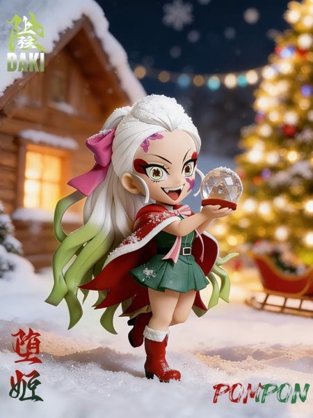 【預購】PomPon Q版 墮姬＆妓夫太郎上弦六聖誕組 鬼滅之刃 PomPon Q版 墮姬＆妓夫太郎上弦六聖誕組 鬼滅之刃