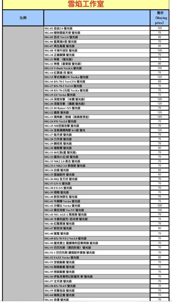 雪焰 水貼 商品目錄 雪焰 水貼 商品目錄