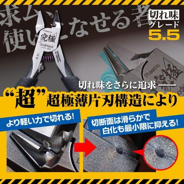 【2026/03月預購 】GodHand神之手超薄刃閃電鉗 5.5版＃GH-LTN-120 GodHand神之手●超薄刃閃電鉗 5.5版＃GH-LTN-120
