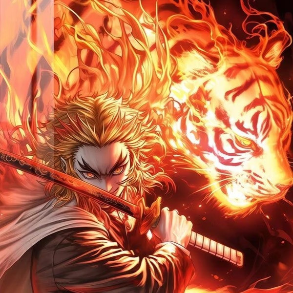 【預購】橘子《炎柱虎威側身版》 炎虎裝飾畫 鬼滅之刃 橘子《炎柱虎威側身版》 炎虎裝飾畫 鬼滅之刃